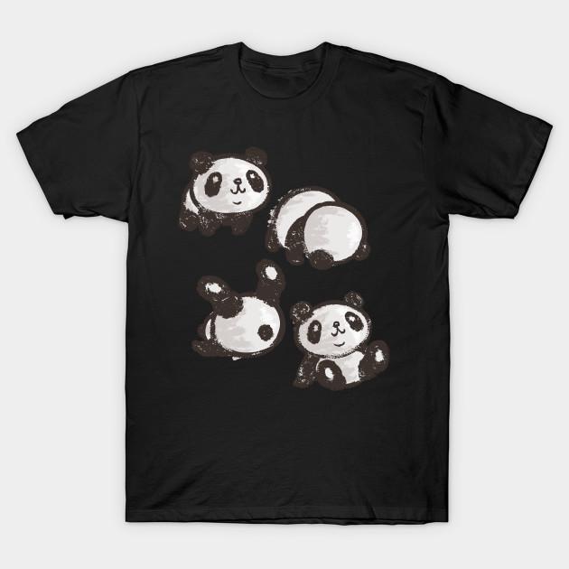 

Unisex Fashion TShirt Rolling Panda Print TShirt Plus Size S-5XL T-Shirt 100%Cotton Tops O Neck Short Sleeve Tees 4XL чёрный