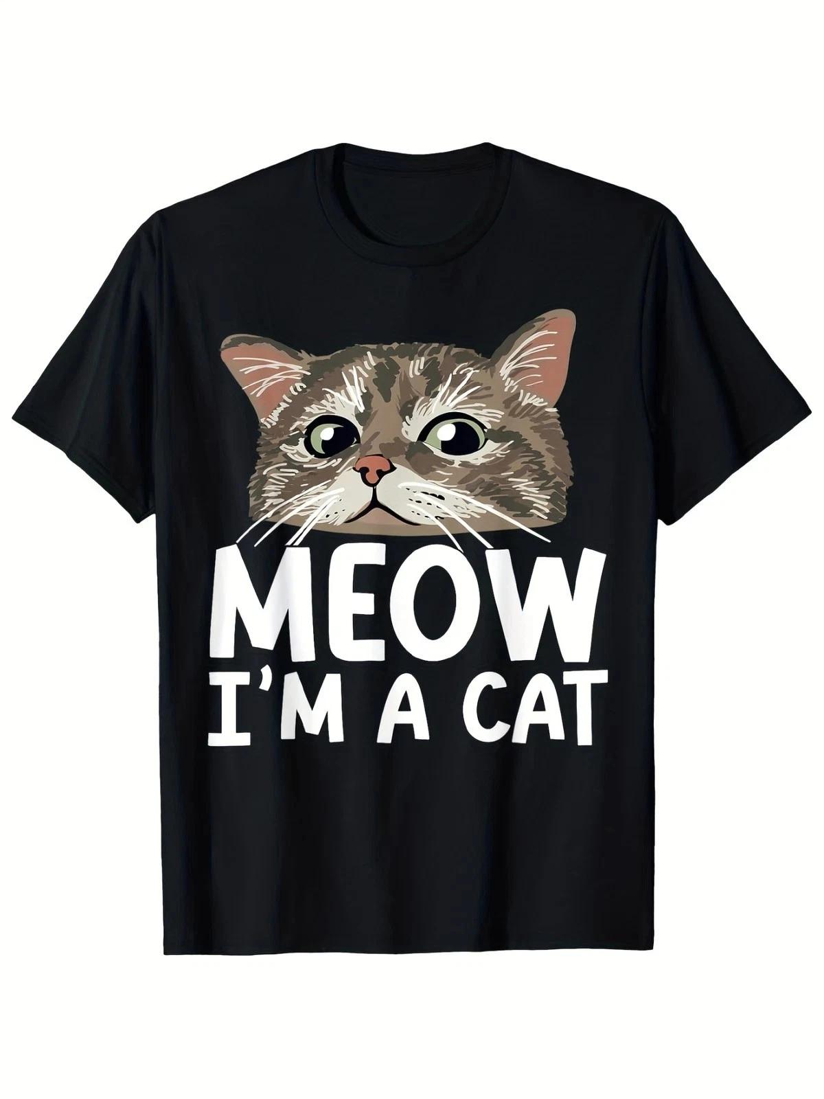 Funny  Meow I m A Cat  Halloween Costume T-Shirt S