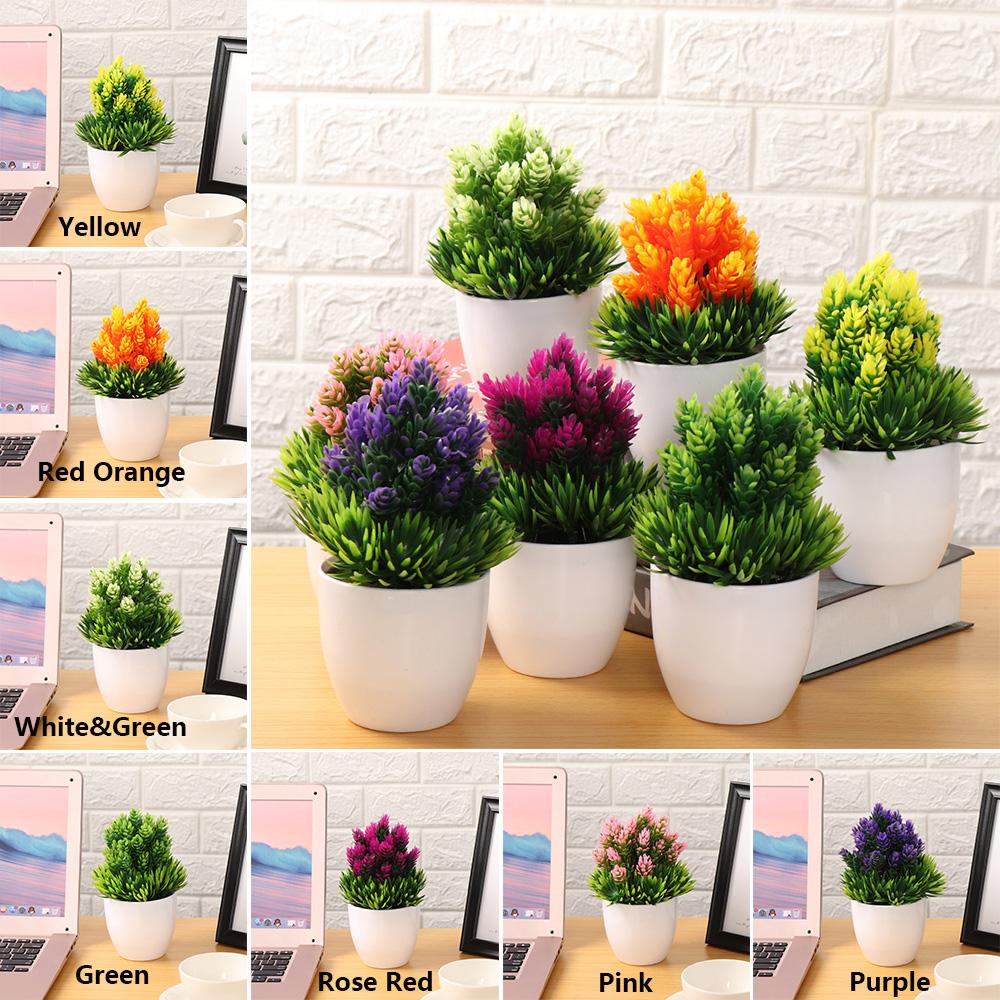 

1 компл. подарок домашний декор настольный орнамент моделирование бонсай искусственный цветок пластиковое растение поддельные в горшке