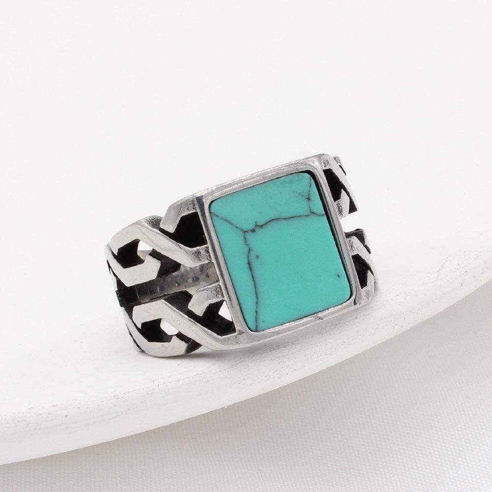 2026 Ювелирные изделия, Европейские и Американские Персонализированные Ретро Изумрудные Мужские Ювелирные Аксессуары Кольцо No. 7