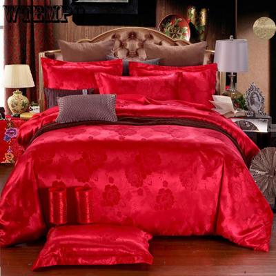 Pure Satin Silk Bedding Set,Home Textile King Size Bed Set,bedclothes,duvet Cover
