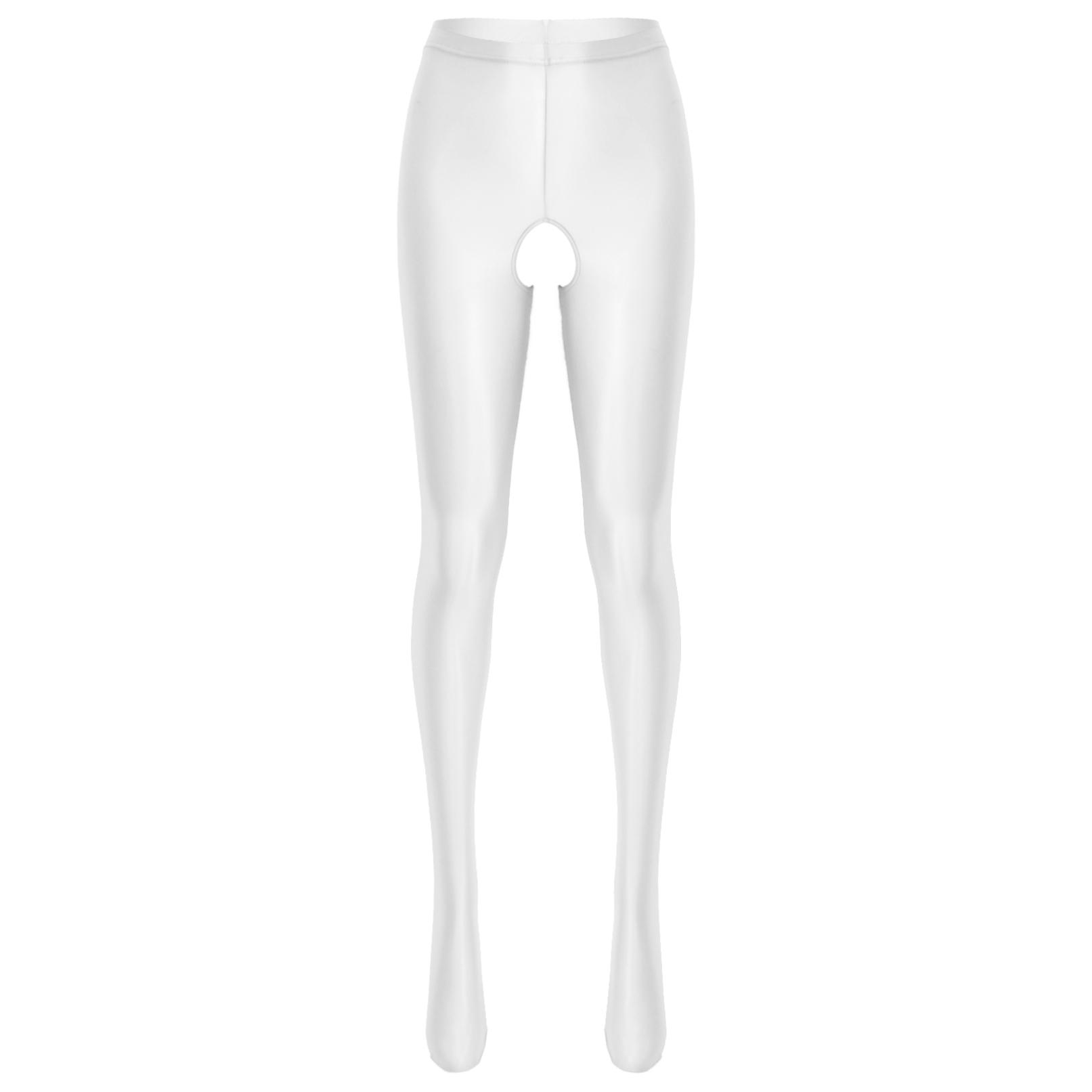 

Жіноча нижня білизна Глянцеві колготки без вирізів Легінси з високою талією Вузькі штани Боді Панчохи Нічна білизна XL білий