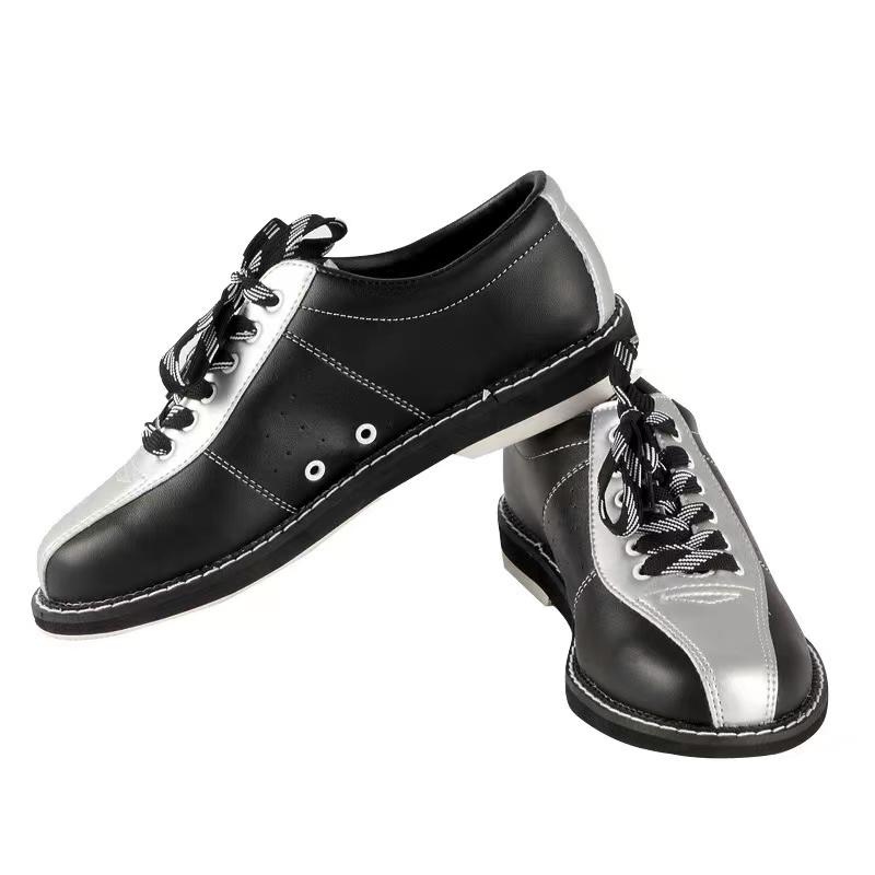 Brand FL Unisex Bowling Boots Size 33-47 Pu Leather Black Sliver Sports Premium for Bowling Enthusiasts Private Shoes