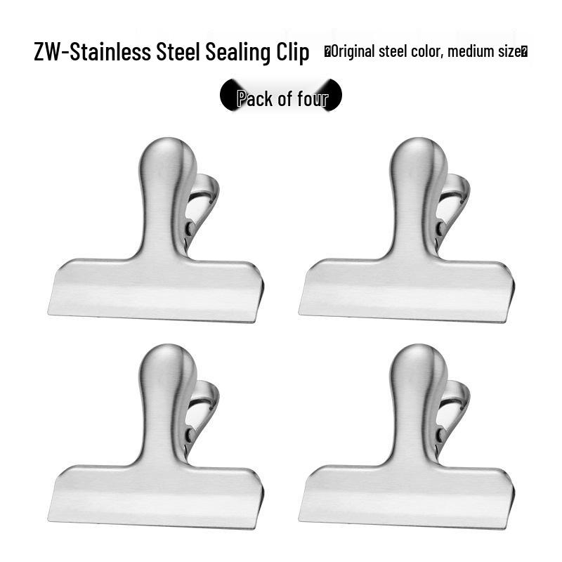Hongjunda Stainless Steel Kitchen Tongs and Food Sealing Clip Set