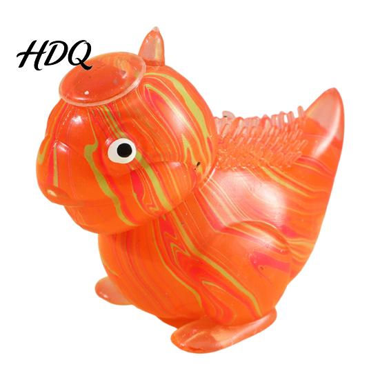 Kids Stress Relief Toy Dinosaur Squeeze Slow-Rising TPR Fidget for Flowing Pattern Cute Soft Decompression Gadget Students Adults Pinching Sensory