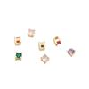 14k Gold Plated Zircon Inlaid Colorful Claw Setting Spacer Beads for DIY Jewelry Making