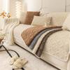 Plush Sofa Cushion Thickened Jacquard Non-slip Cushion Cover Cotton Velvet All-inclusive Universal Living Room Sofa Cover Back