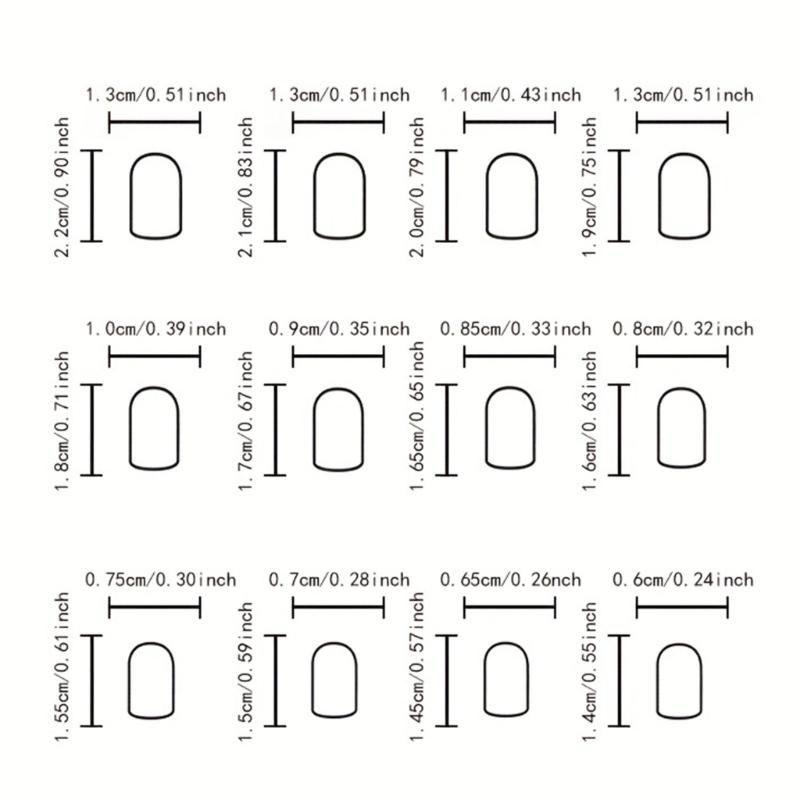 Square Press On Nail Fake Nail Bowknot Glues On Nail Artificial Acrylic Nail 12 Size 24pcs Stick On Nail for Women