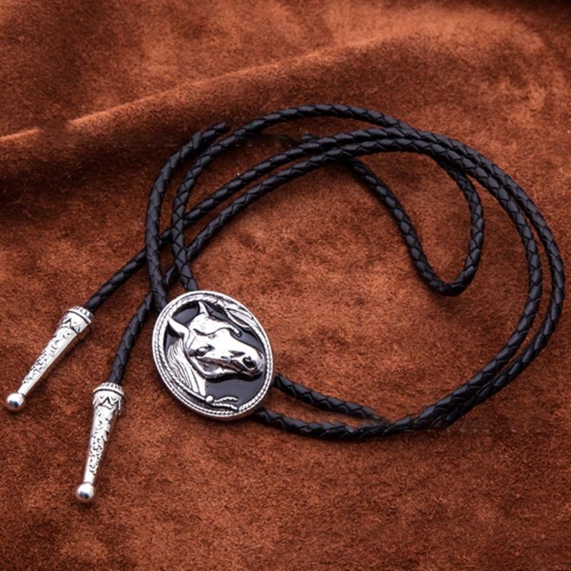 Bolo Tie Punk Shirts Chain Lucky Knot Collar Necklaces Long Neckties Pendant