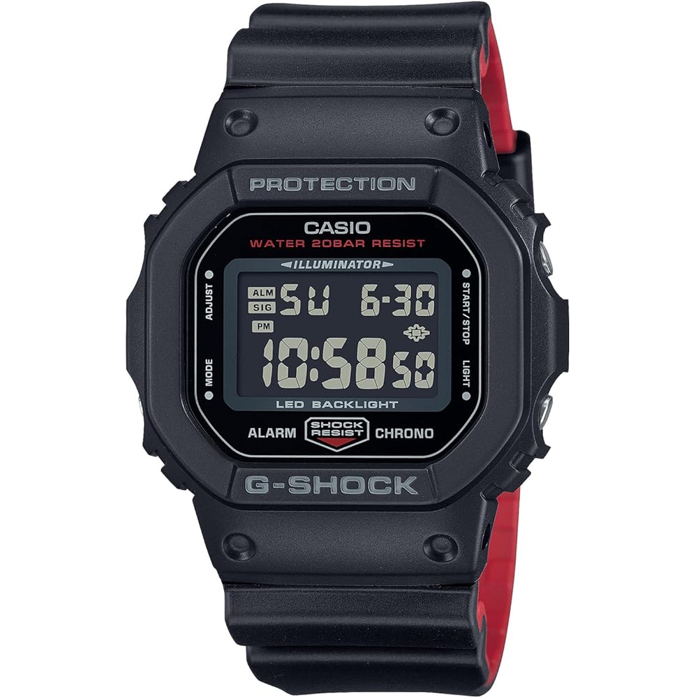 

Casio DW-5600 Series Digital Watch Black Resin Strap Water Resistant 200m