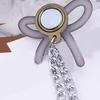 3 Pcs Magnetic Clothing Clips with Chain Sweet Bows Magnetic Buckles Removable Magnetic Pins Heart Pants Clips
