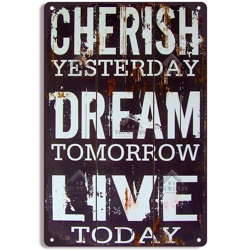 Cassic Quotes Retro Tin Sign, Life Is Too Short To Want Poster, Metal Plaque, Vintage Home Decor, Metal Plate, Room Wall Decor