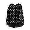 Women's V Neck Top Printing Thickened Plush Cashmere Warm Long Top
