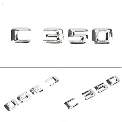 Emblème de coffre arrière Badge Plaque signalétique Autocollant Lettres C350 E200 E320 E350 E500 S500 S600 S63 Convient Mercedes Benz 2014-2015