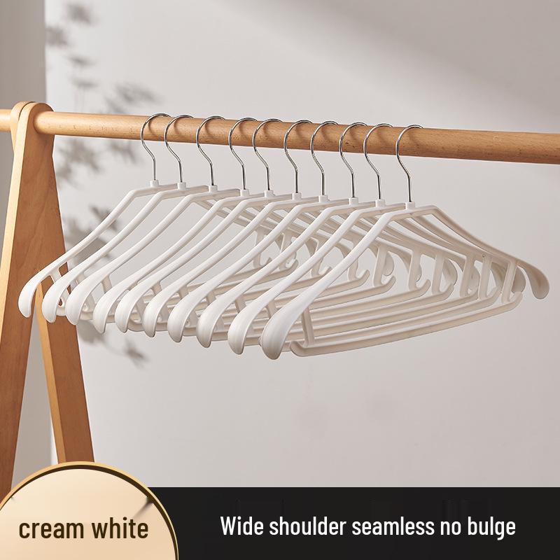 Wide-Shoulder Non-Slip Plastic Hanger for Wet & Dry Clothes, Anti-Shoulder Mark, Ideal for Home & Dorm Use