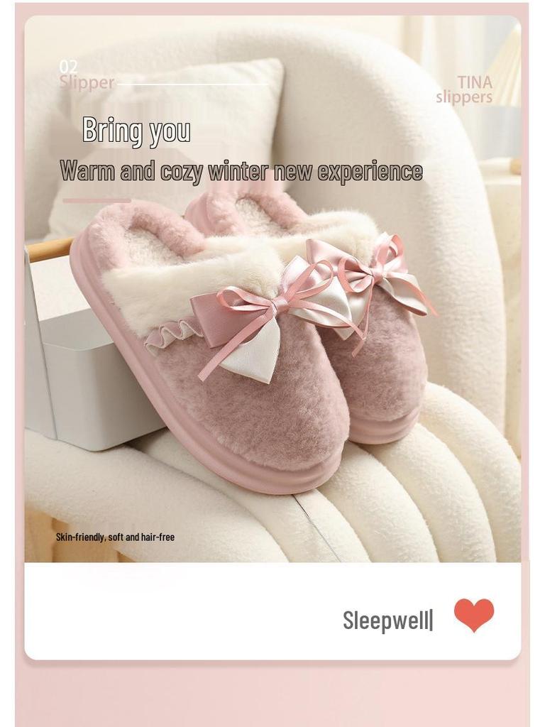 New 2025 Indoor/Outdoor Non-slip Furry Cotton Slippers for Couples - Thickened Winter Edition