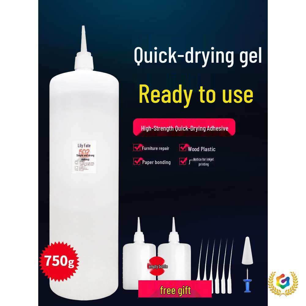 Quick-Drying 502 Repair Glue - Large Bottle, 3-Second Instant Bond