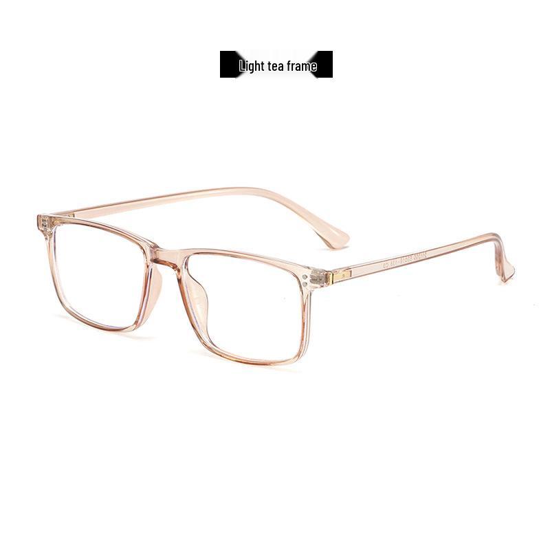 Men s Retro Square Glasses: High Myopia TR90 Anti-Blue Light, No Prescription Needed.