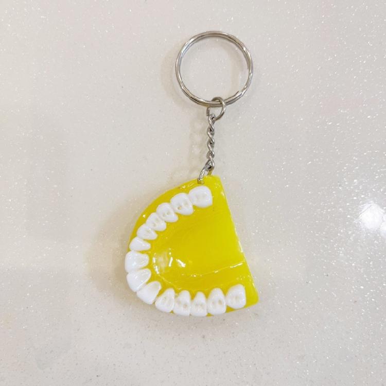 Mini Tooth Model Shape Keychain Bag Ornament Backpack Charm Pendant Car Keychain