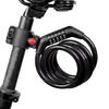 ENGG Bicycle Combination Wire 12mm Model Lock, Lock, Lock, 1200/1500mm Long, Cross-Section Diameter, 5-Digit, Anti-Theft (Black (New 1.5m))