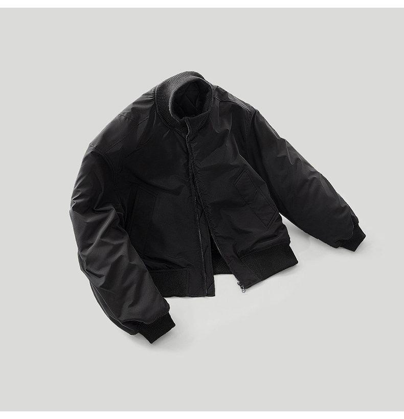 Men's American Style CleanFit Stand Collar Winter Jacket - Thickened, Boxy, Three-Proof Design