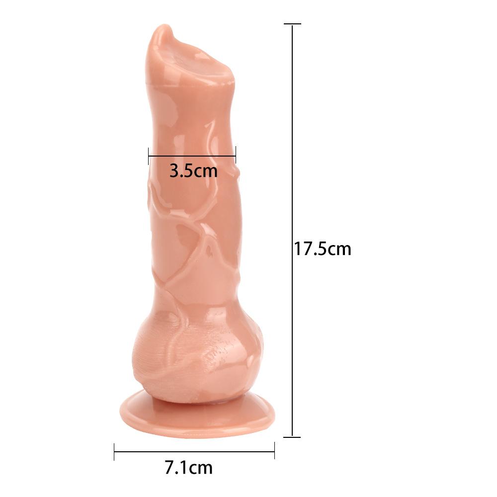Fără vibrator cu ventuză Jucării sexuale pentru femei Câine fals Animal Penis Plug anal Consoladores Femenino Dildouri mari