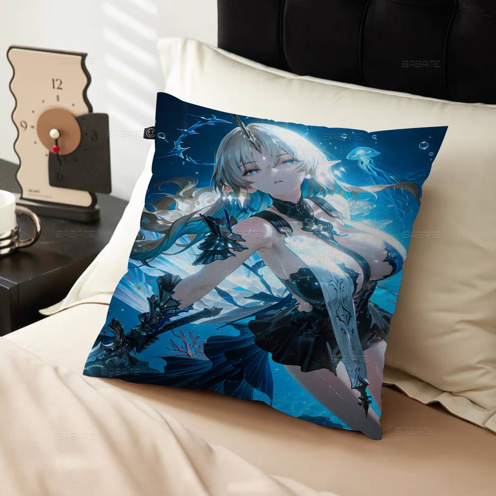 Wuthering Waves Cartethyia Cushion Cover Pillow Cover Decor Pillowcase Printed Cushion Case for Couch