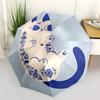 1pc Cat Decor Automatic Opening/closing Umbrella, Reinforced 8-Rib Construction, Compact Travel Umbrella Yy250808209