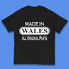Made In Wales All Original Parts Vintage Retro Birthday Country In United Kingdom UK Constituent Country Gift Kids T Shirt