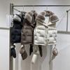 Autumn and Winter New Rex Rabbit Fur Collar Down Vest Women's Short Loose Goose Down Vest Warm Gloved Jacket