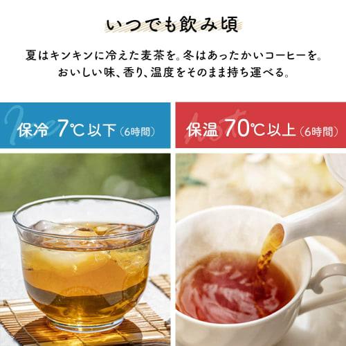 IRIS OHYAMA Fullme Stainless Steel Water Bottle/Tumbler/Mug, 600ml, Glossy Pink, with Lid and Handle, Insulates Hot and Cold Water, Vacuum Insulated,