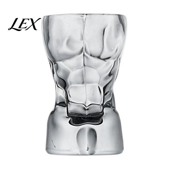 Occhiali a forma di torso umano in vetro senza piombo per feste, Mini bicchiere da liquore a forma di torso umano divertente, Bicchiere da bar creativo e resistente, Regalo unico per feste di adulti