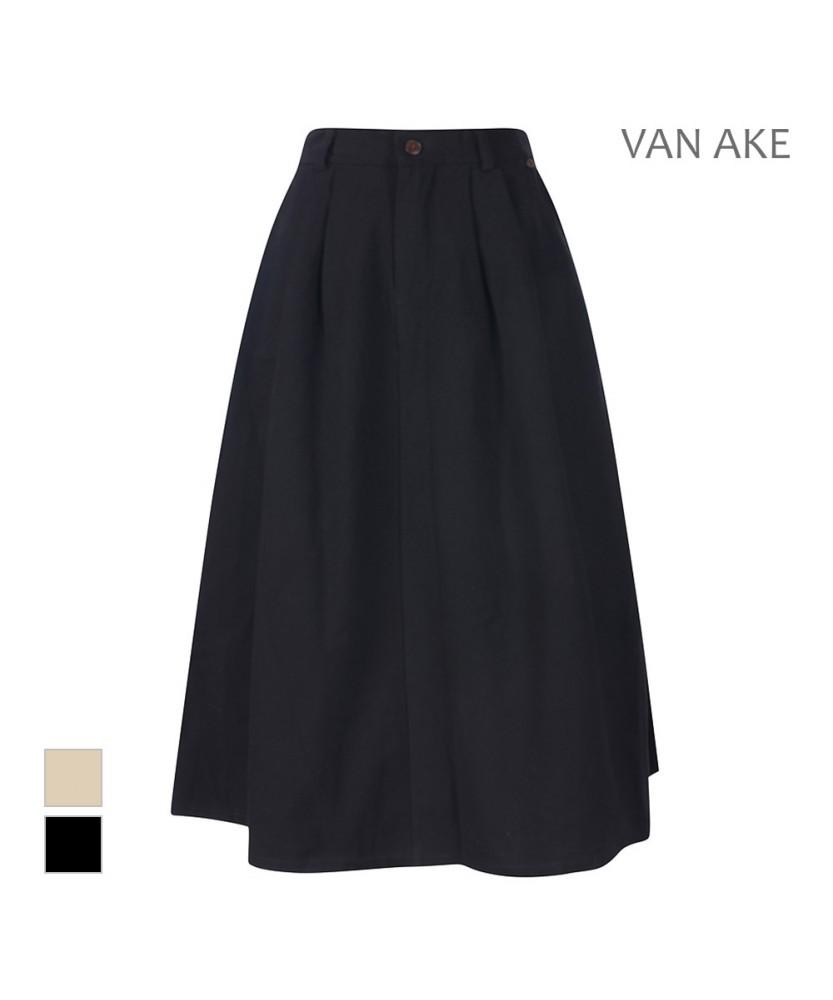 VANAKE Belted Flare Long Skirt_Vb49Skq305A