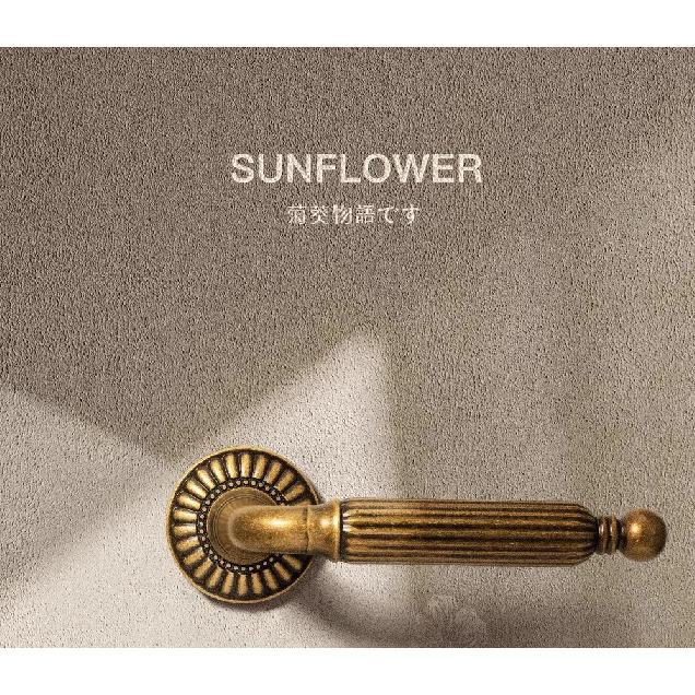 Luxury French Sunflower Yellow Bronze Bedroom Door Lock Indoor Door Handle Silent Split Lock Retro American Wooden Door Lock