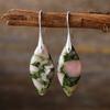 Bohemian Emperor Stone Leaf Pendant Earrings Popular Jewelry