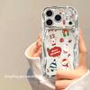 Luxury Plating Christmas Deer Santa Claus Phone Case For iPhone 17 Pro Max Air 16E 16 15 14 13 Pro Max 12 11 Shockproof Soft TPU Plating Cover