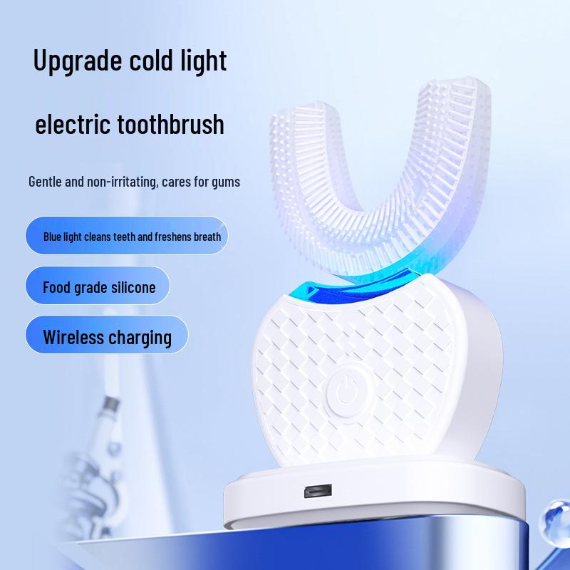 Electric U-Shaped Toothbrush for Adults - Automatic Whitening & Cleaning for Home Use, Students & Couples