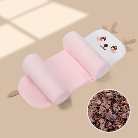 Cotton Baby Support Pillow Adjustable Infant Head Cushion for Newborns 0-12 Months Ergonomic Design Baby Crib Pillow