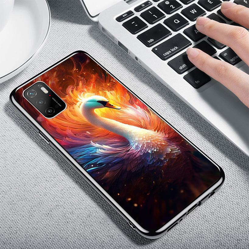White Swan Grace Art Phone Case For Xiaomi Poco X7 X6 X5 Pro F7 Ultra Redmi 15C 15 13 13C 12 12C 10 10A 10C 9 9A 9C 9T Cover Poc