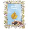 Floral Picture Frame 3.5x5, Vintage Photo Frame Made of Metal and High Definition Glass for Table Top Display, Home Decor