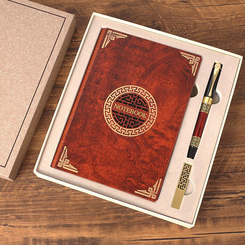 2026 Well Sell Custom-Made Redwood Notebook Corporate Gift Set for Clients Graduation Edition