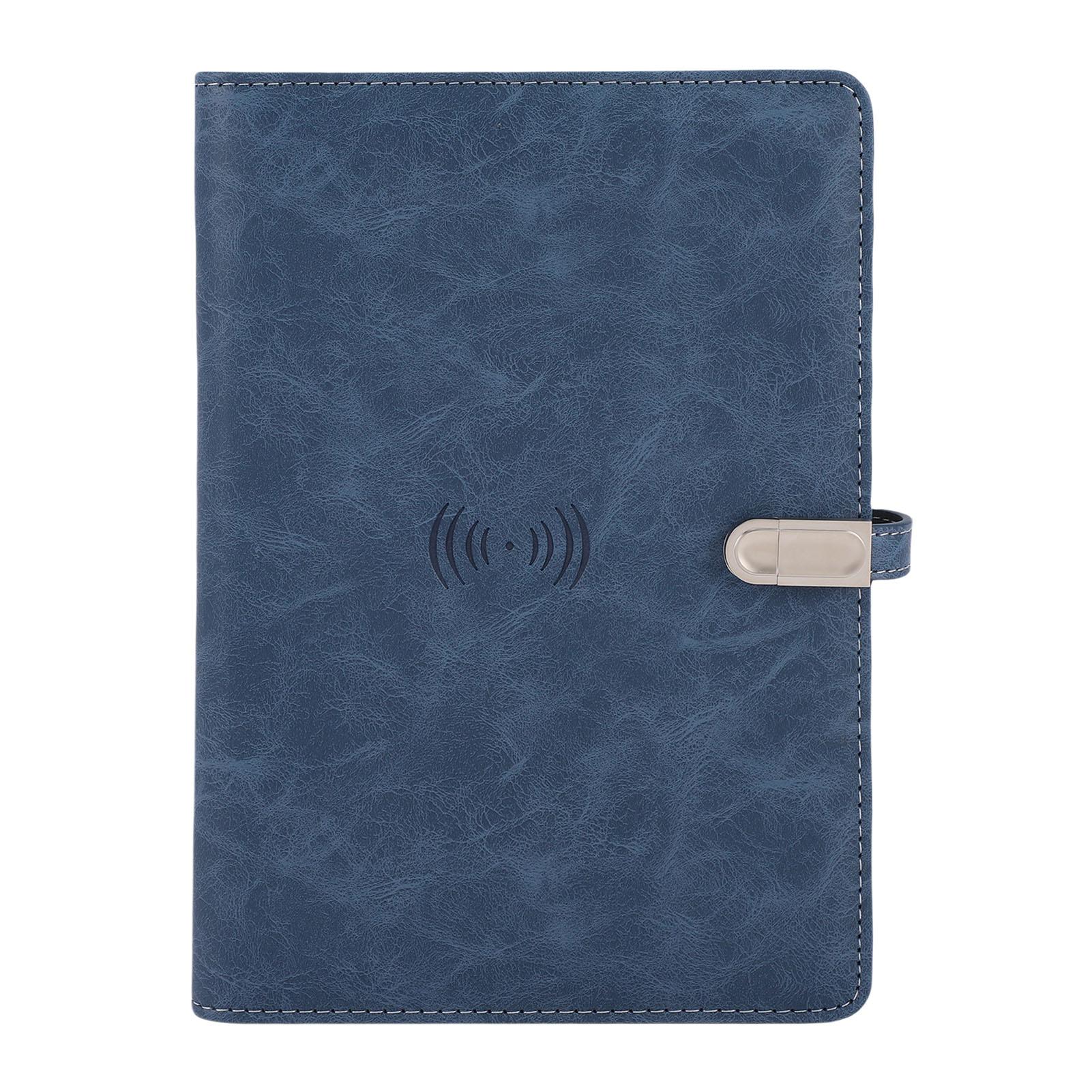 

15W Wireless Charging Notepad with 8000mAh Battery Night Light 16GB Memory Disk Multi Function Notebook 80 Sheets синій