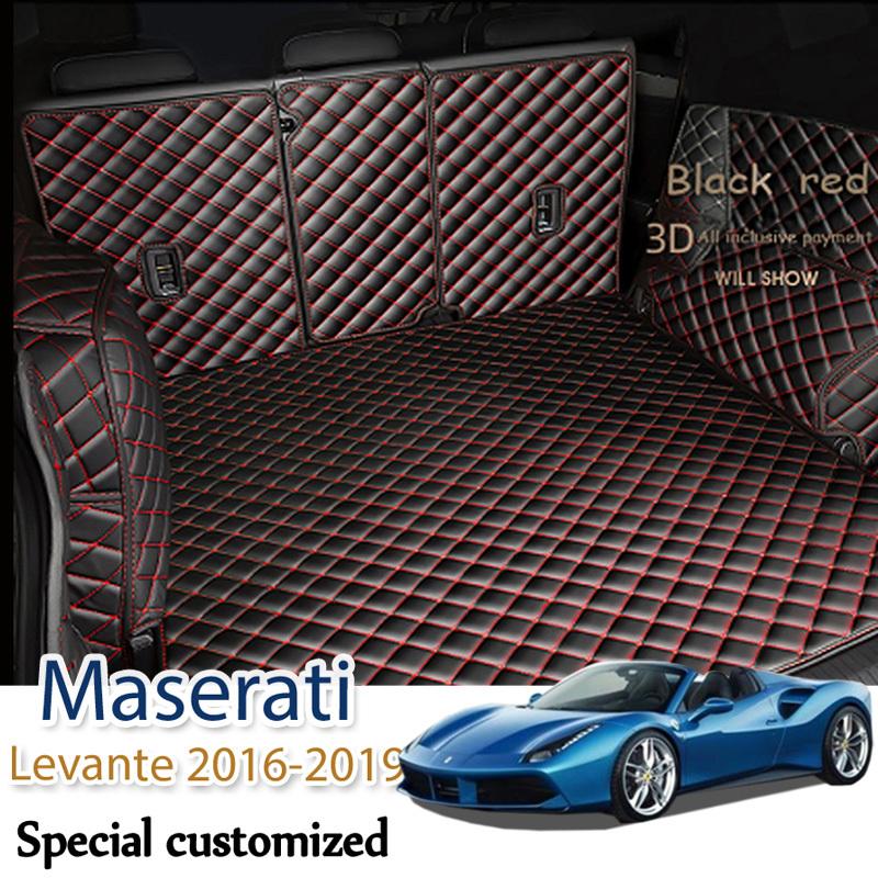 Leather Car Trunk Mat For Maserati Levante 2016- Cargo Liner Accessories Interior Boot