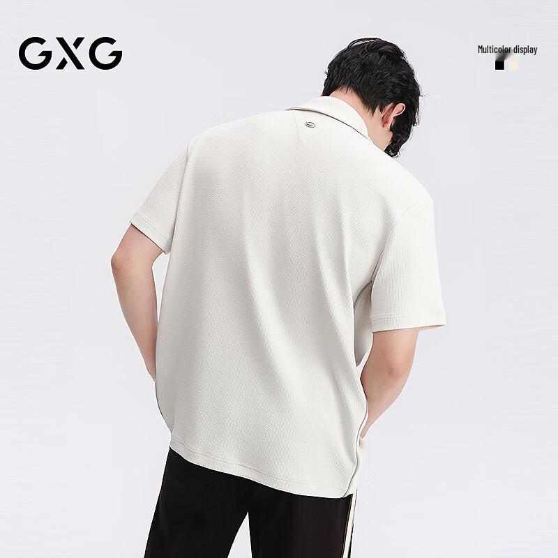 GXG Men s Loose Fit Textured Jacquard Polo Shirt