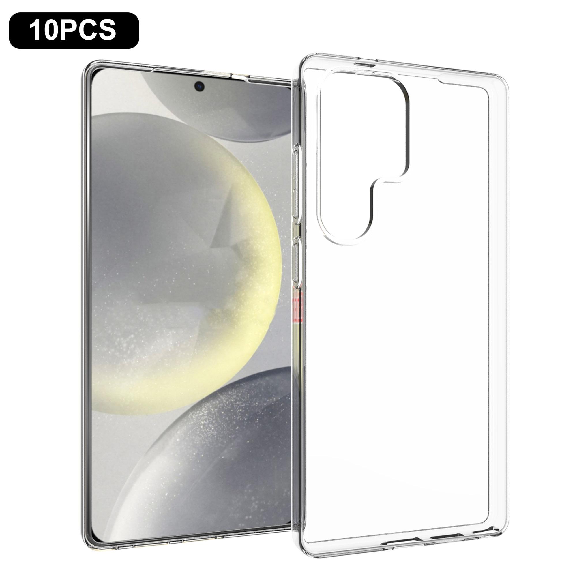 

10Pcs/Pack For Samsung Galaxy S25 Ultra Clear Case Watermark-Free TPU Protective Cover Style A
