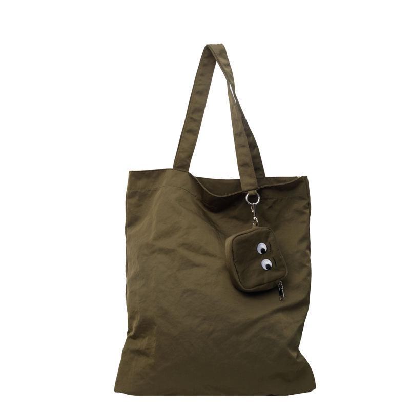 2024 Personality Little Monster Foldable Tote: Large Capacity, Lightweight, Colorful Embroidered Cloth Bag