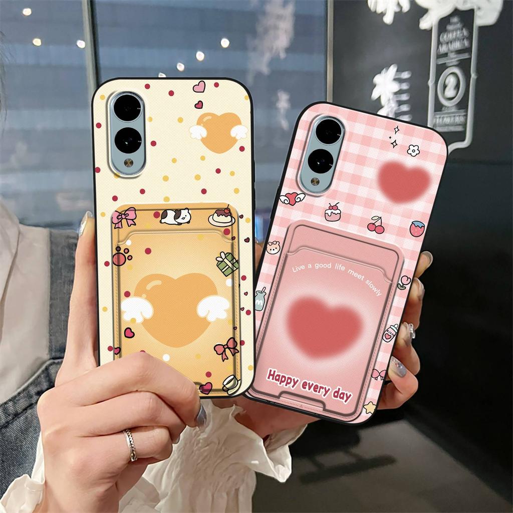 Waterproof Anti-dust Phone Case For Fujitsu Arrows F-52E/We2 Graffiti Card Slot Fashion Design Soft Case Durable Cute