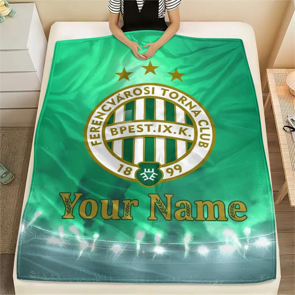 1 Stück Ferencv Rosi Torna Club Fahne Benutzerdefinierter Name Gemustert Flanell Decke Geeignet für Alle Jahreszeiten Für Heimdeko Wärme Und Komfort Geschenke Feiertagsgeschenk