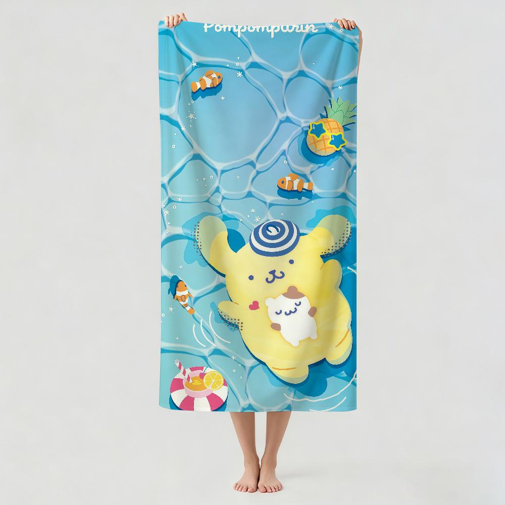 Cartoon cute P-Pomponpurin Towel Drying Bath Towel Applicable To Light Swimming Camping Yoga Beach Out