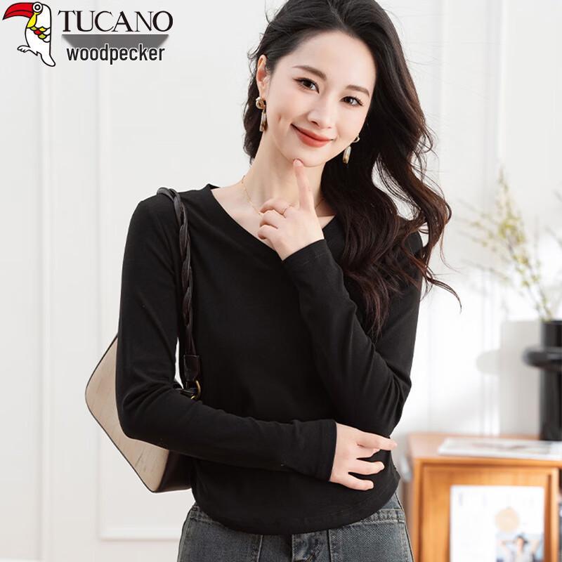 Woodpecker Women s Ribbed V-Neck Long Sleeve Slim-Fit Base Layer Top 2XL